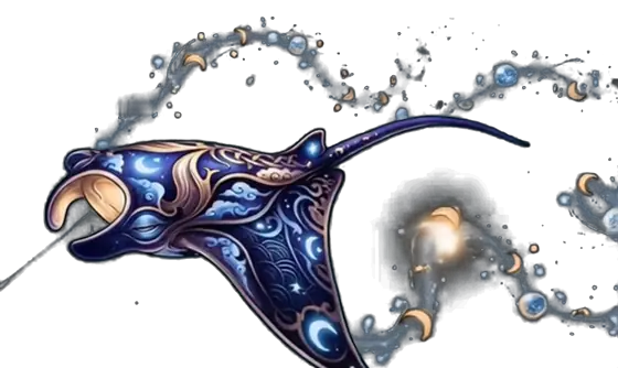 The Guardian drifting calmly through night water